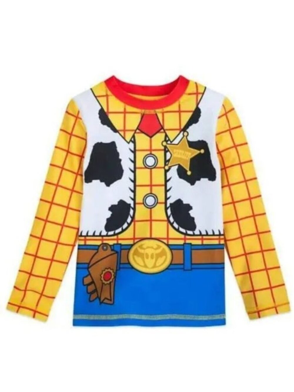 Disney Pixar Sheriff Woody L/S Rash Guard Costume shirt, Size 4